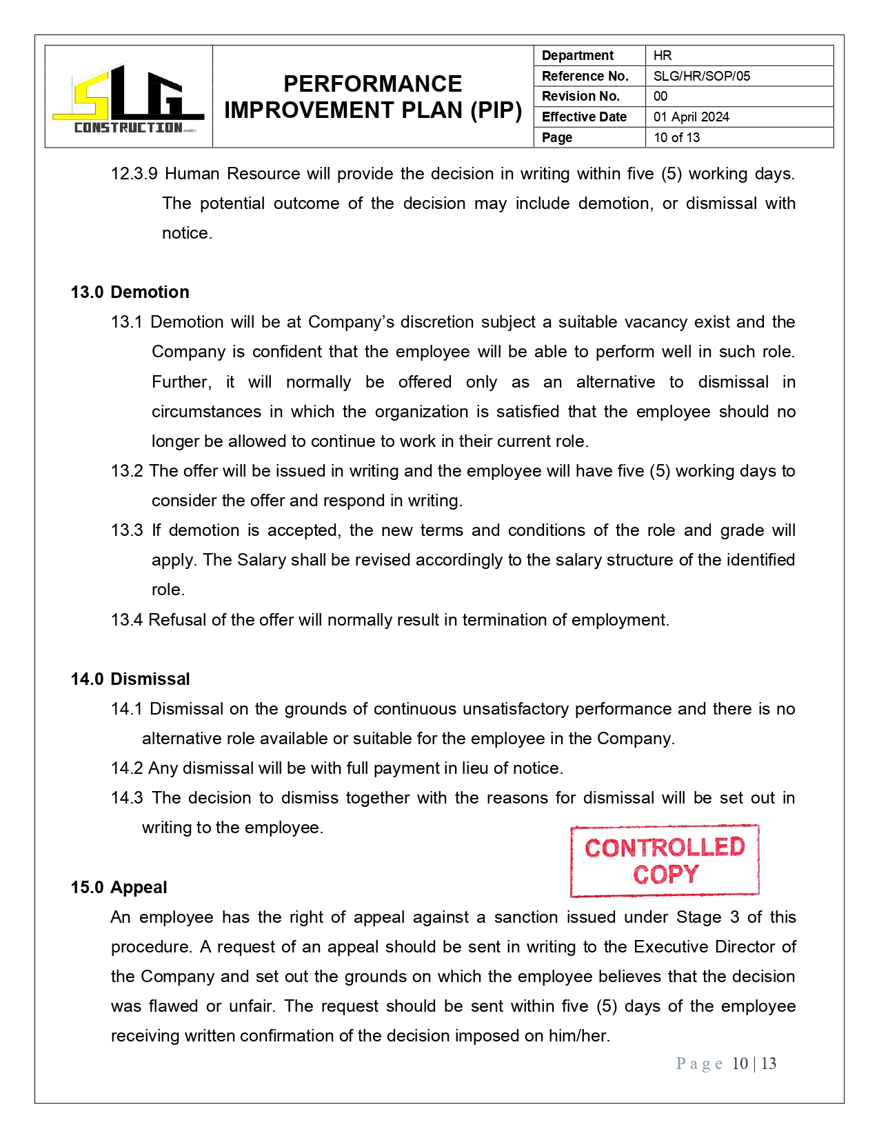 SLG-PRO-SOP Page 10